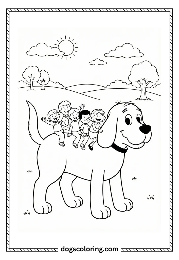 Clifford Dog Coloring Pages 3 3 8
